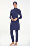 Lycra Full Covered Hijab Swimsuit Eslında 4544 Dark Navy Blue - 3
