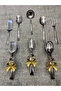 Set of 8 Stainless Steel Silver Colander, Scoop, Shovel, Fork, Spoon, Butterfly Tongs Serving Set, Dowry - 2