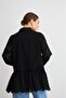 Black Women's Vale Stone Embroidered Skirt with Ruffles and Brode Shirt - 2
