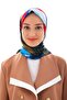 Floral Pattern Gold Series Twill Scarf with Hanger and Gift Set 90x90 Cm
