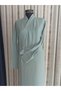 Medina Silk Embroidered Tie-Up Prayer Dress+Shawl, Silk Morning Gowns, Dowry Prayer Dress - 6