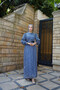 Balon Kol Silvery Chiffon Dress - 2
