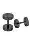 Dumbel Black Barbell Steel Earrings - 2