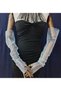 Diamond fingerless bridal gloves baby blue