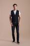 Men's Navy Blue Buttoned Cotton Knitwear Vest - 2