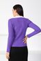 Women's Lilac Shirt Collar Knitwear Cardigan - 5
