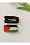 Palestine State Flag Special Design 100% Cotton Handmade Set of 2 Snap Buckles - 4