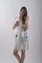 Hooded Pareo Belted Beachwear Peshtemal Seashell Patterned Beach Wear 1 Piece - 3