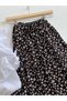 Colorful Floral Viscose Skirt - 3