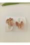 Trendy Hair Accessory 100% Cotton Butterfly 2- Snap Button Hair Clip Set - 3