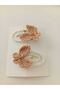 Trendy Hair Accessory 100% Cotton Butterfly 2- Snap Button Hair Clip Set