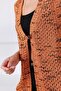 Women's Orange V-Neck Wool Knitwear Vest - 4