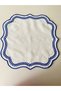2 Pieces of First Quality Linen Embroidered American Serving Charger and Presentation Napkin - 3