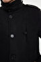Black Men's Regular Fit Winter Wool Blend Winter Cashmere Coat Tmnaw25Kb00002 - 5