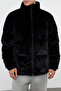Men's Black Plush Fabric Lined Padded Winter Puffer Coat Tmnaw25Mo00010 - 3