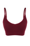 Burgundy Seamless/Seamless Rope Strap Wire Free Cupless Bralette Knitted Bra Thmaw22Su0030 - 7