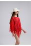 Lace Poncho Pareo Self-Stretching Fringed Beach Dress - 4
