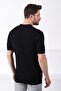 Black Polo Collar Zippered 100% Cotton Men's Knitwear T-shirt - 5