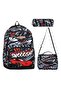 Car Patterned Primary School School Bag + Thermal Lunchbox + Pen Holder for Boy