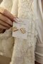 Gold stone women's design earrings - 2