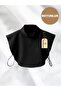 Black 3-Piece Set, Bonnet, Neck Collar, Sleeve - Throat Hijab Neck Collar & Elbow Top Double Sleeves & Bonnet - 2