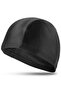 Black Swimming Cap Lycra Flexible Fabric Pool Sea Swimming Cap Cloth