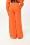 Women's Elastic Waisted Bulk Legs Straight Color Linen Pants - 3