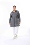 Women's Plus Size 2-Strap Zipper Hooded Cardigan - 7