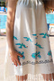 Women's Cream Loose Pareo - 6