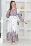 Young Girl Cotton Lined Chiffon Fabric Long Hijab Dress - 4