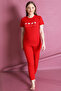 Panda Pattern Short Sleeve Pajama Set - 2