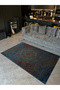 Blue Themed Traditional Motif Antique Patterned Vintage Decorative Carpet 5248 - 4