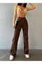 Brown Wide Leg Palazzo Jeans Women's Pants Tibet - 2