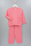 Pink Girls' Pajama Set with Corded Pockets