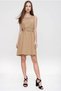 Mink Loose Sleeveless Midi Dress - A-Line, Short Zero Sleeve, Summer2887180 - 2