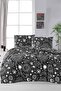 Black and White Double Duvet Cover Set - 100% Cotton, 200X220 Cm, Modern and Stylish Design