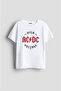 AC DC Rock Music Band Printed High Voltage Text Design Unisex Kids T-Shirt