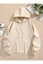 Unisex Cherry Printed Oversized Winter 3-Thread 100% Cotton Hooded Sweatshirt Hoodie - 2