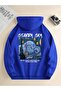 Unisex Starry Sky Printed Oversized Winter 3-Thread 100% Cotton Hooded Sweatshirt Hoodie