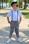 Cotton Shirt, Lycra Gabardine Trousers, Bow Tie Included - Boy's Suit - 5