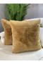 Plush Rabbit Throw Pillow Cover Square - Milk Coffee (1 Piece) - 3