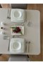 Cream Colored Dartless and Non-Slip Living Room Table Cloth - 3