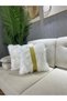 Plush Square Striped Throw Pillow Cover - White