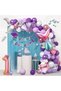 Mermaid with Silver Train Luxury Birthday Party Set Birthday Ornament with Banner
