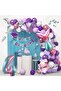Mermaid with Silver Train Luxury Birthday Party Set Birthday Ornament with Banner - 2