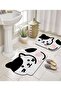 Digital Printed Non-Slip Base Cute Kitten Bath Mat Double Toilet Set (40x60) (60x100)-p20