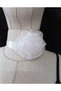 Beena Handmade Organza Flower Neck Tie White - 9