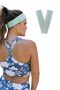 Hair Band 2-Piece Sports Women Men Cotton Fitness Tennis Makeup Yoga Sweatband Set Mint Green