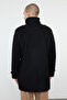 Black Men's Regular Fit Winter Wool Blend Winter Cashmere Coat Tmnaw25Kb00002 - 6