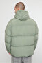 Erkek Haki Oversize Fit Kapüşonlu Taslan Kışlık Şişme Mont TMNAW25MO00005 - 5
